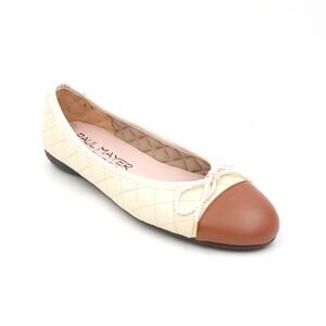Paul Mayer Attitudes Women Ballet Flats Best US 6B Calf Luggage Beige
